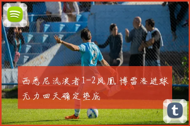 西悉尼流浪者1-2凤凰 博雷洛进球无力回天确定垫底